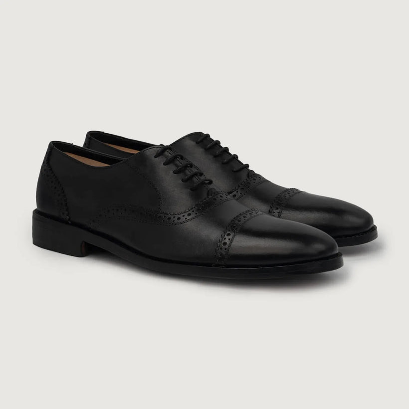 Greyson Brogues Oxford ブラック Leather Shoes メンズ