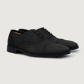 グレーson Brogues Oxford ブラック Nubuck レザーシューズ メンズ
