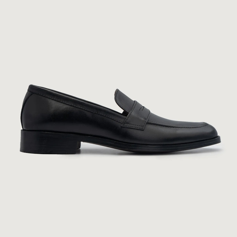 Baxton ブラック Leather Loafers メンズ