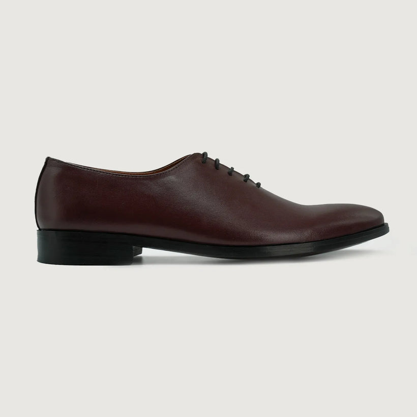 Director Wholecut マルーン Leather Shoes メンズ