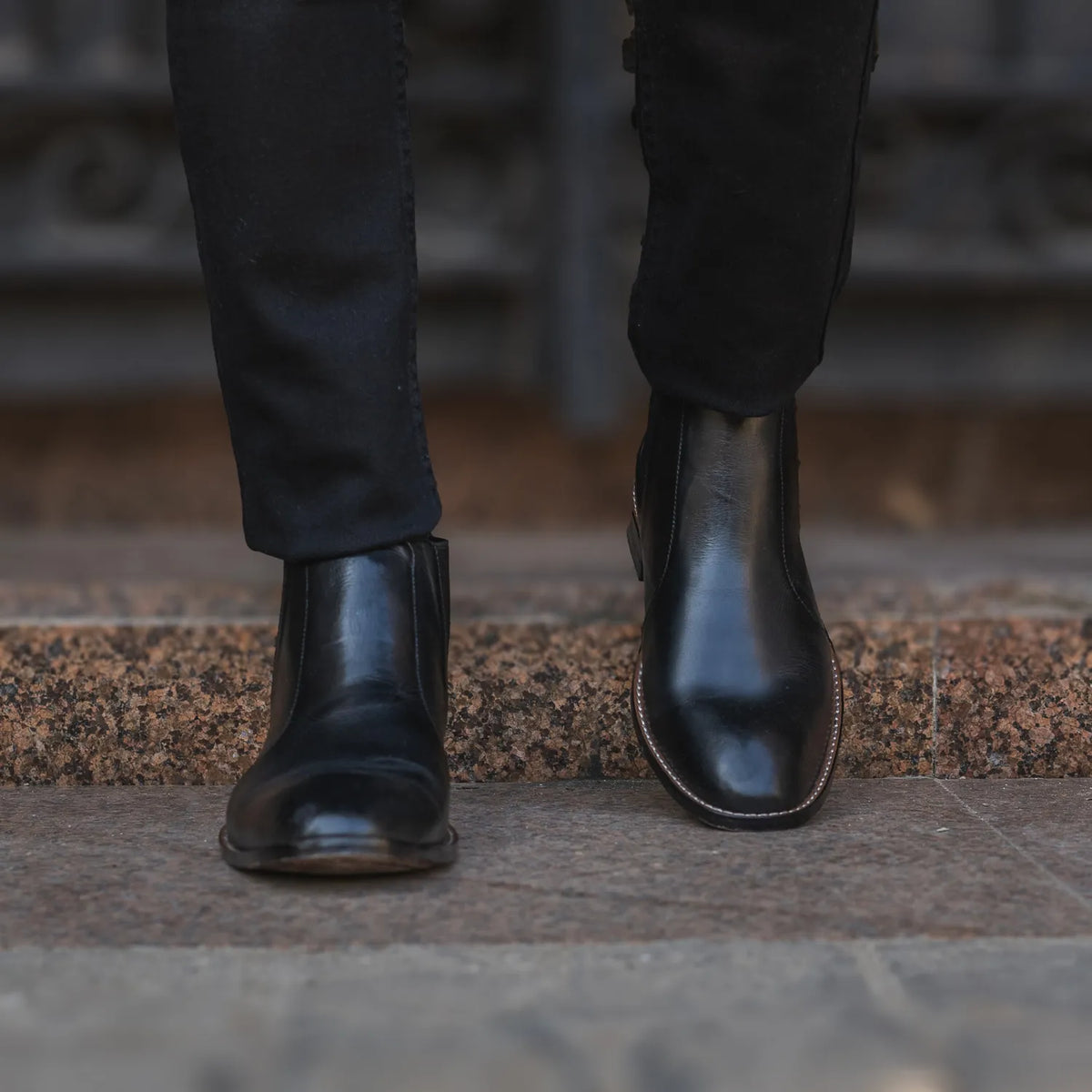 Styled On-Foot Perspective Demonstrating Ankle Fit & Silhouette on Model