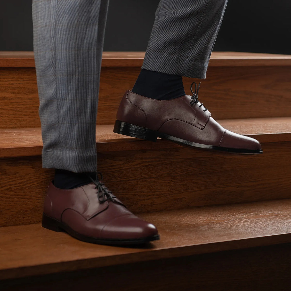 Orlaven Attorney Derby マルーン レザーシューズ メンズ footwear image 9