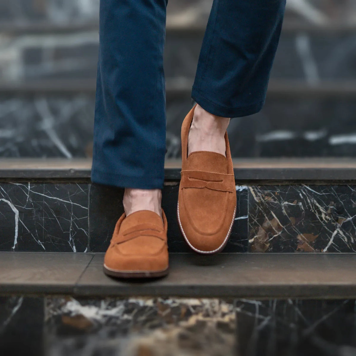 Orlaven Baxton ブラウン Suede レザーローファー メンズ footwear image 9