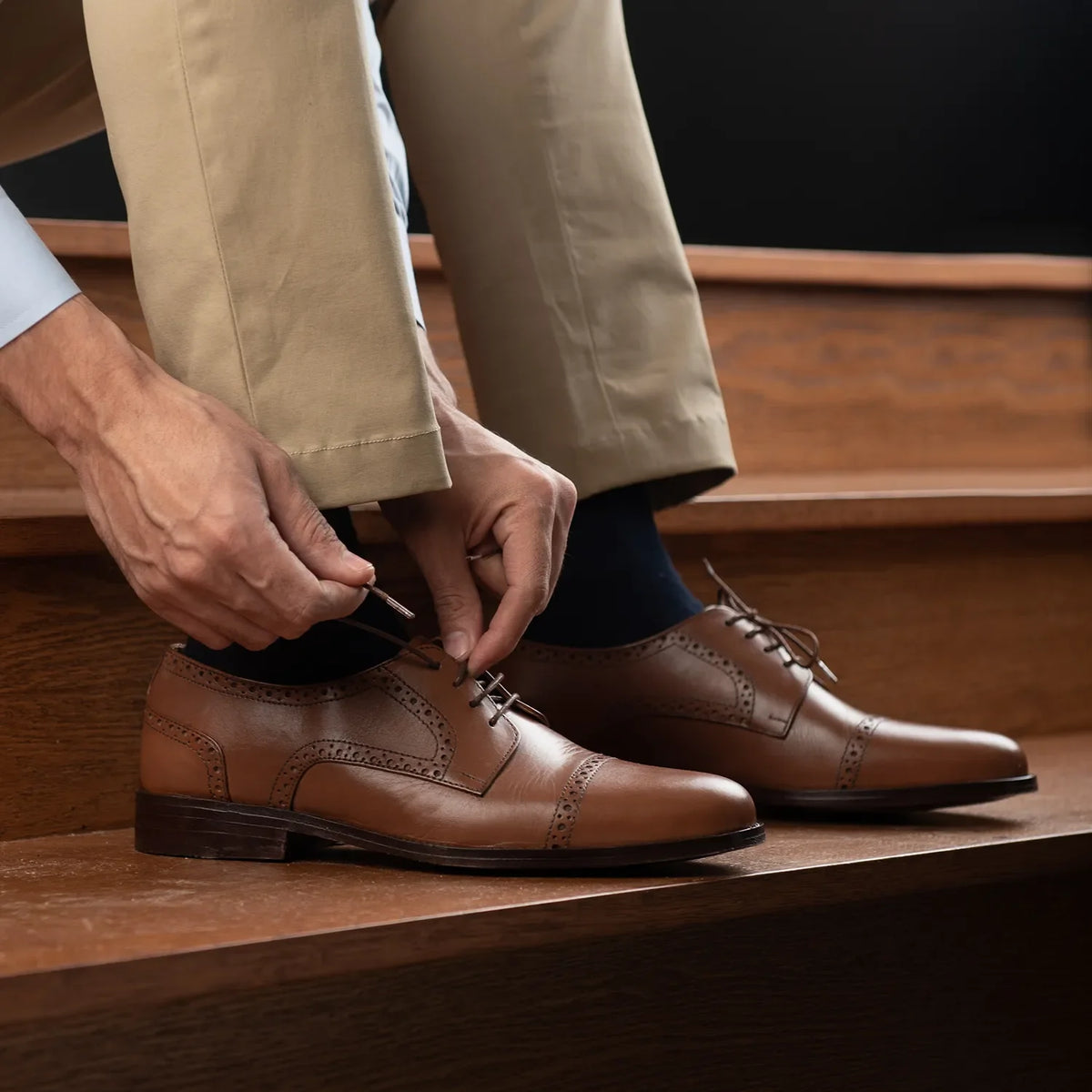 Orlaven Dirk Brogues Derby タン レザーシューズ メンズ footwear image 9