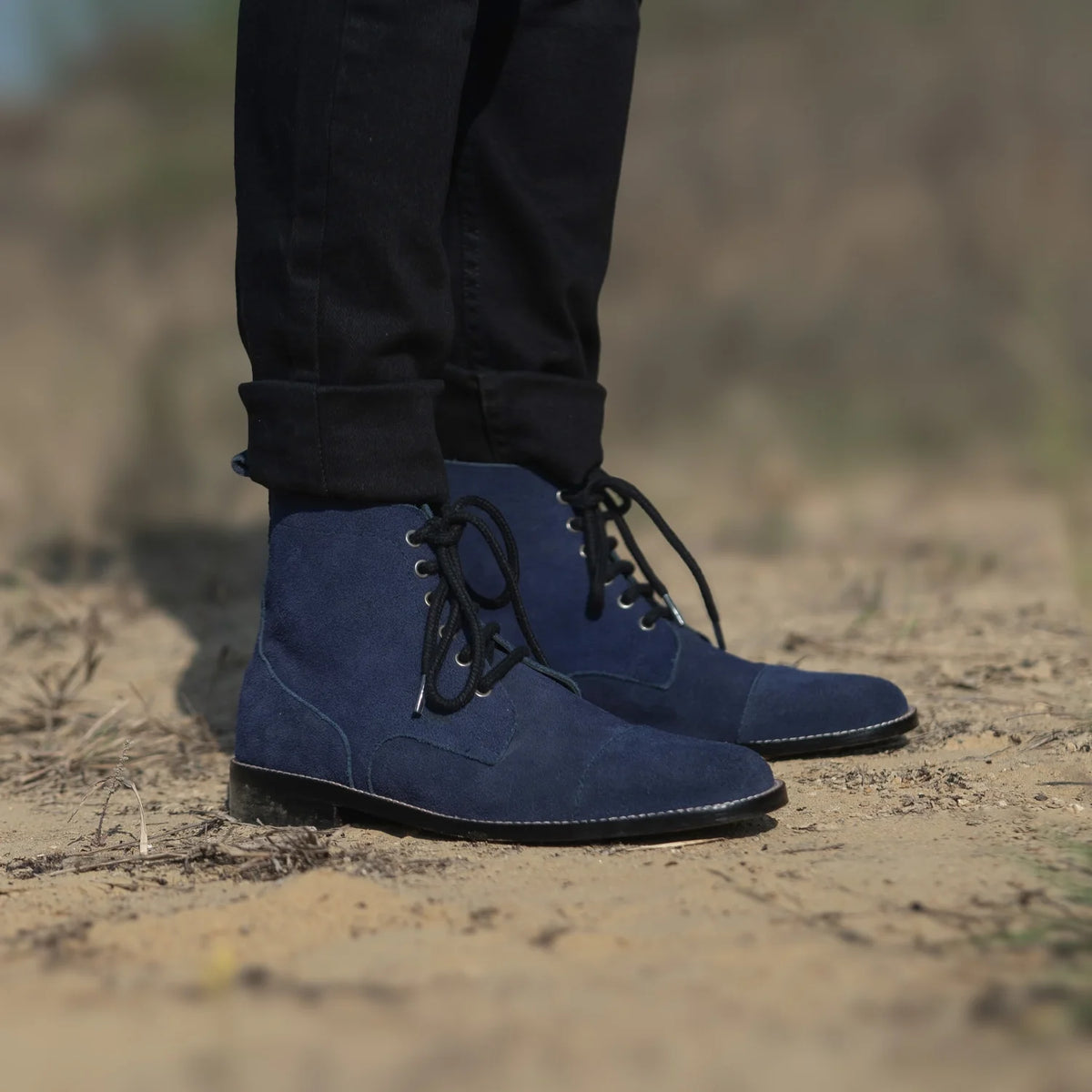 Orlaven Knight Derby Midnight ブルー Suede レザーブーツ メンズ footwear image 9
