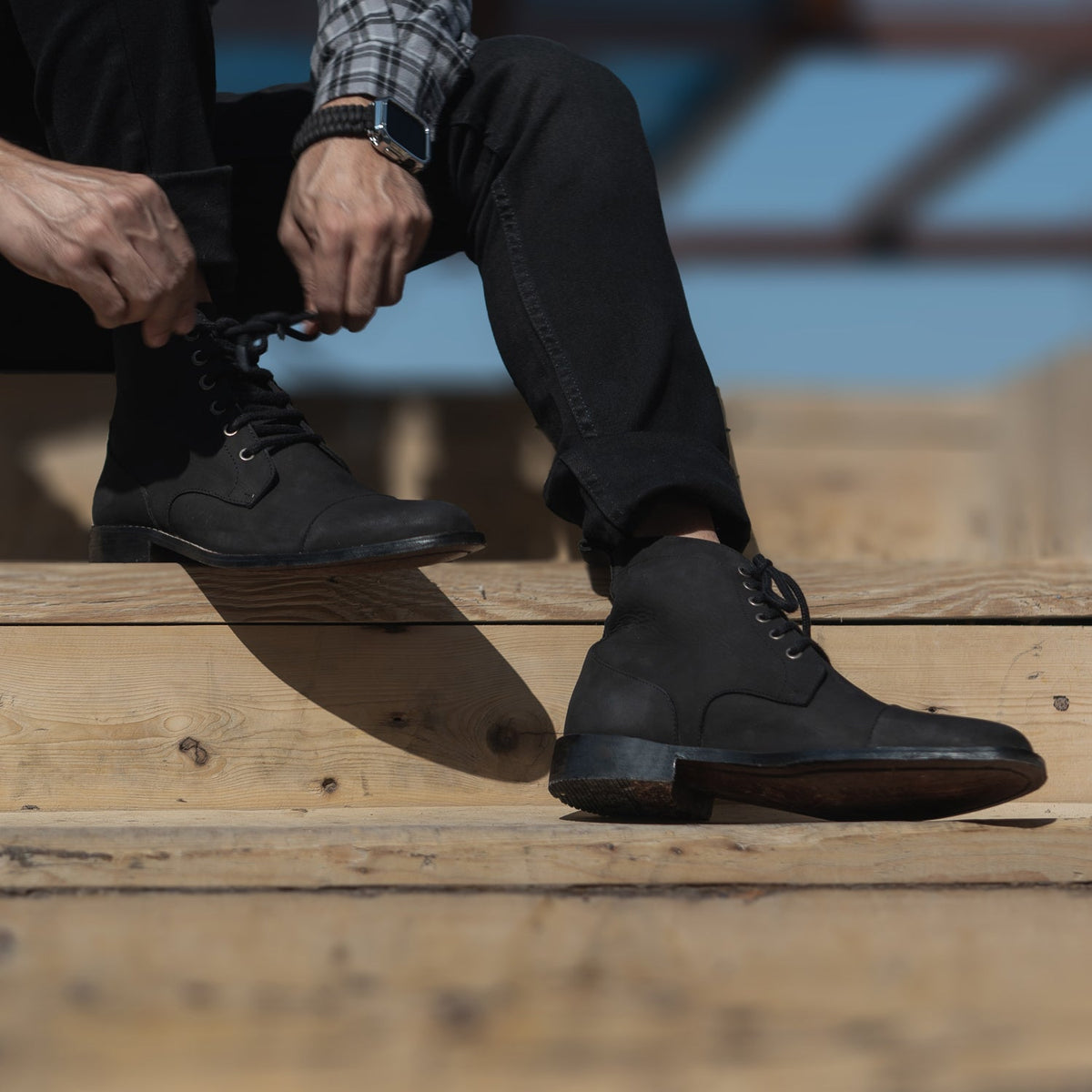 Orlaven Knight Derby ブラック Nubuck レザーブーツ メンズ footwear image 10