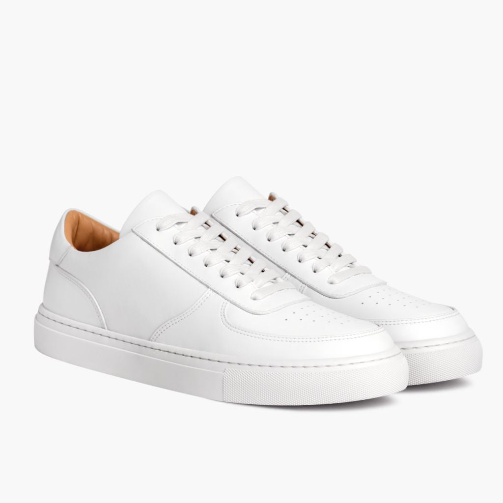 Court Toffee x Off-White Leather Sneakers in White Full-Grain Leather - 側面ビュー | 公式オンライン通販