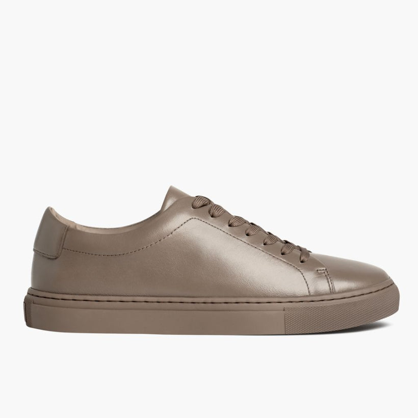 Encore Taupe Leather Sneakers レディース