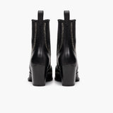Icon Black Leather Boots - Reinforced Heel Counter & Precision Double-Row Stitching Detail