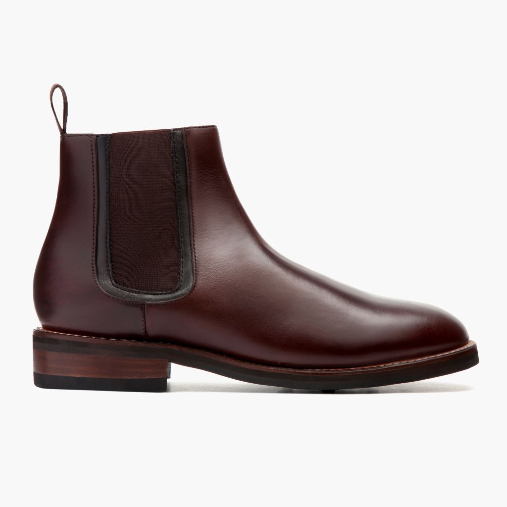Brown Full-Grain leather Boots - グッドイヤーウェルト製法とつま先トウボックスのディテール