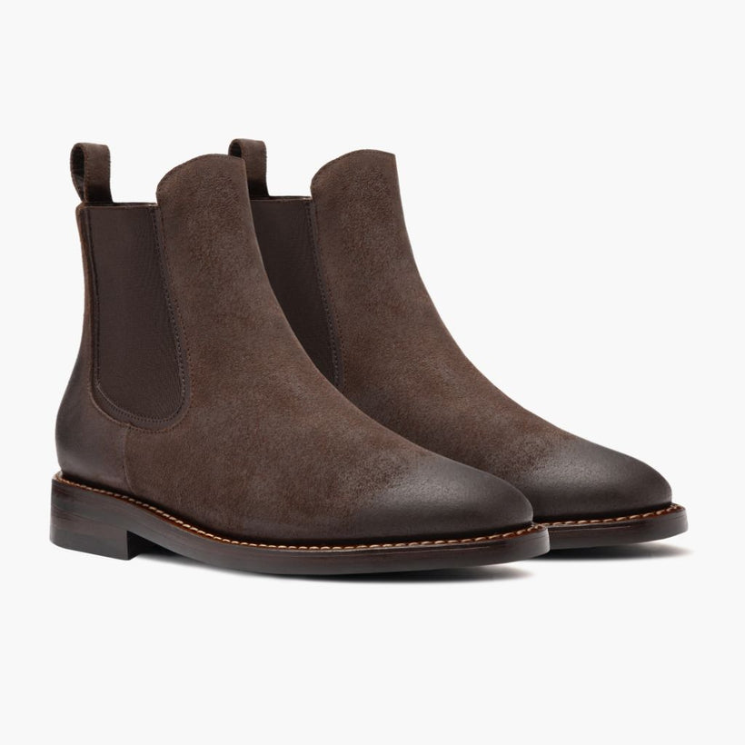 Duke チョコレート Suede レザーブーツ メンズ
