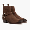 Harness ダークブラウン Suede レザーブーツ メンズ