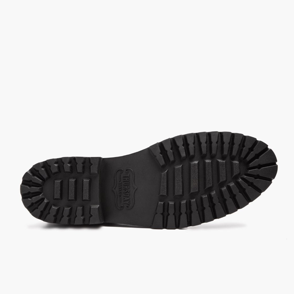 High-Traction Rubber Outsole & Lug Tread Pattern on Legend サファリ レザーブーツ メンズ