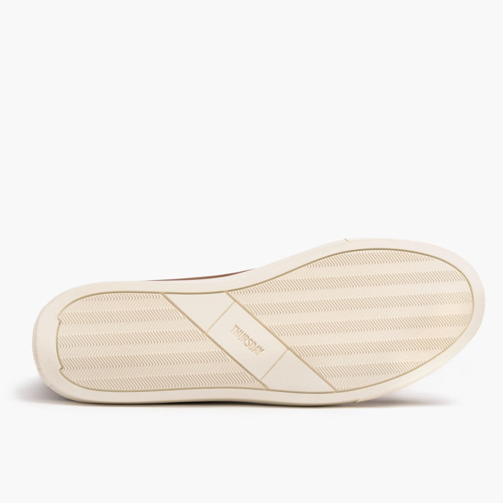 High-Traction Rubber Outsole & Lug Tread Pattern on Premier High Top トフィー レザースニーカー メンズ For Men