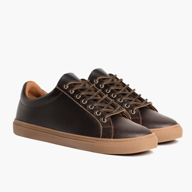 Premier Low Top Cacao Leather Sneakers メンズ