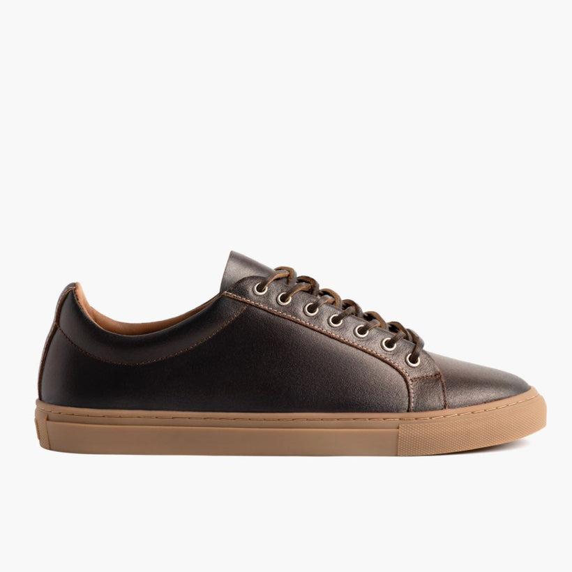 Premier Low Top Cacao Leather Sneakers メンズ