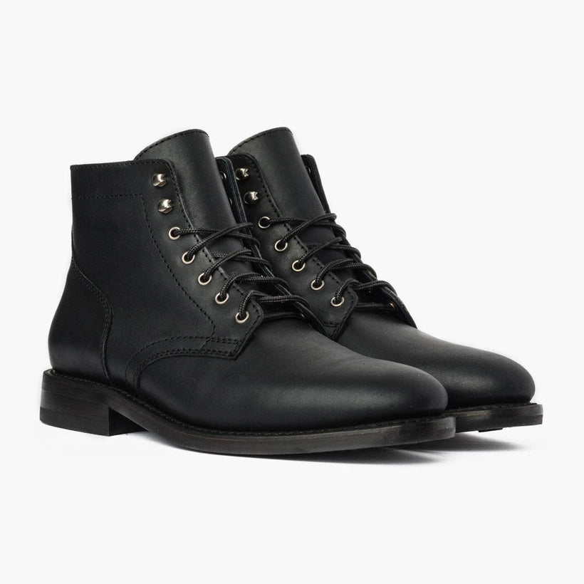 President ブラック Matte Leather Boots メンズ