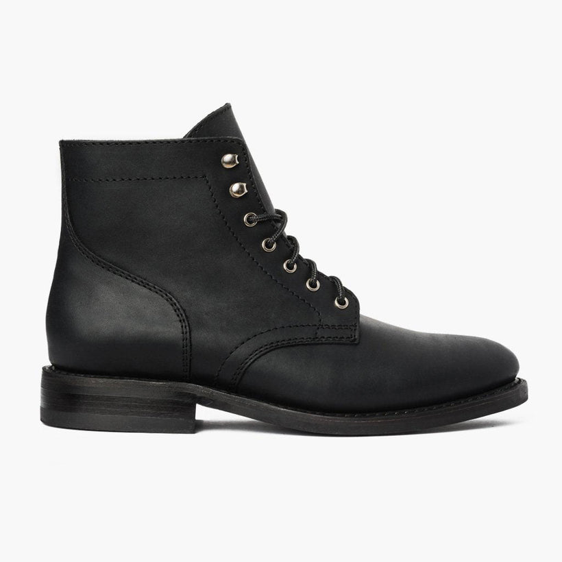 President ブラック Matte Leather Boots メンズ