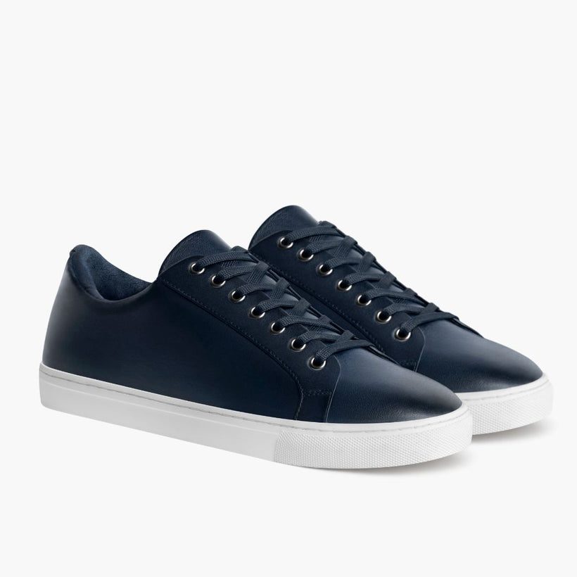 Premier Low Top Deep ブルー Leather Sneakers メンズ