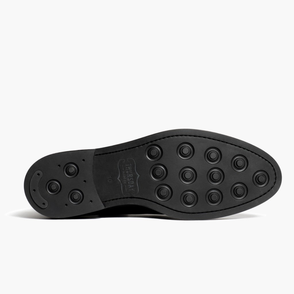 High-Traction Rubber Outsole & Lug Tread Pattern on Cadet ウォールナット レザーブーツ メンズ