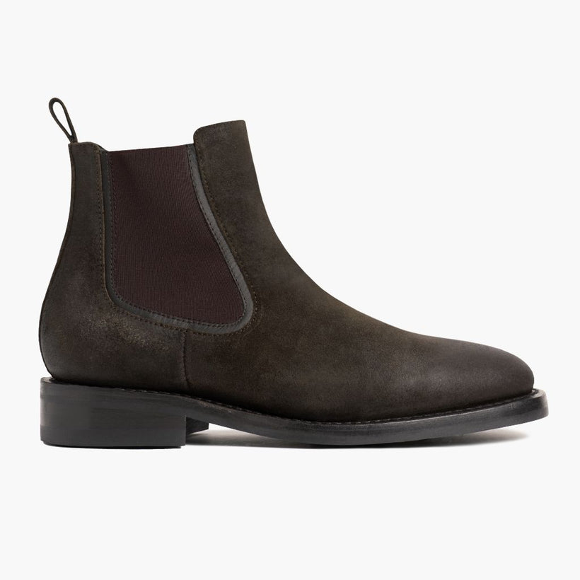Duke ダークオリーブ Suede レザーブーツ メンズ