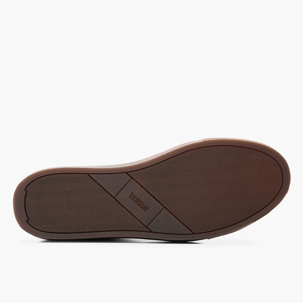 High-Traction Rubber Outsole & Lug Tread Pattern on Premier Low Top Natural レザースニーカー メンズ For Men