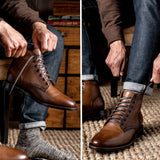 Styled On-Foot Perspective Demonstrating Ankle Fit & Silhouette on Model