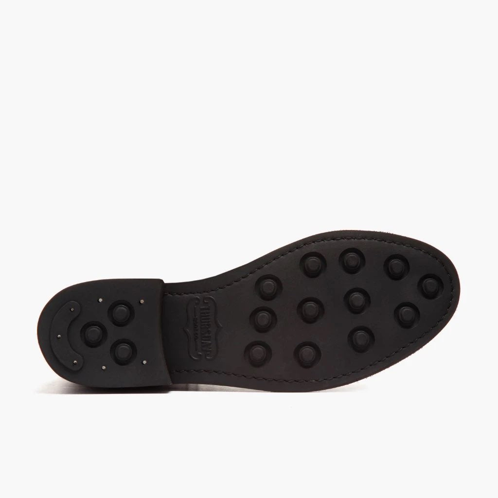 High-Traction Rubber Outsole & Lug Tread Pattern on Captain ブランデー レザーブーツ レディース