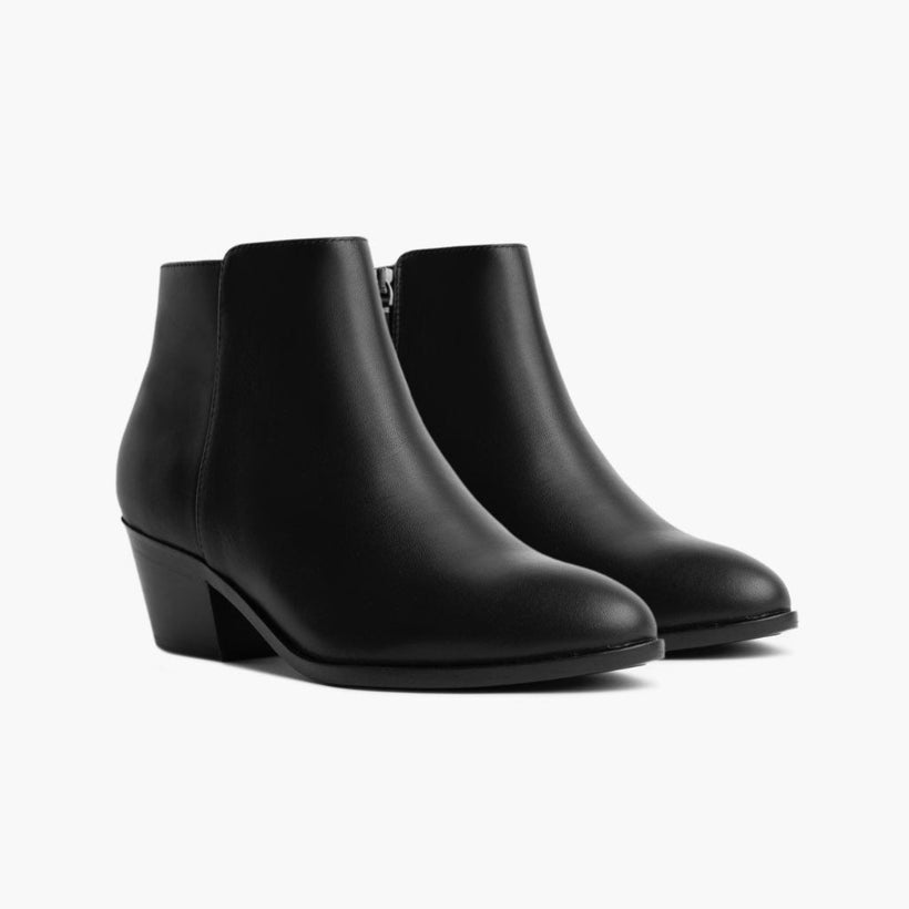 Downtown ブラック Leather Boots レディース