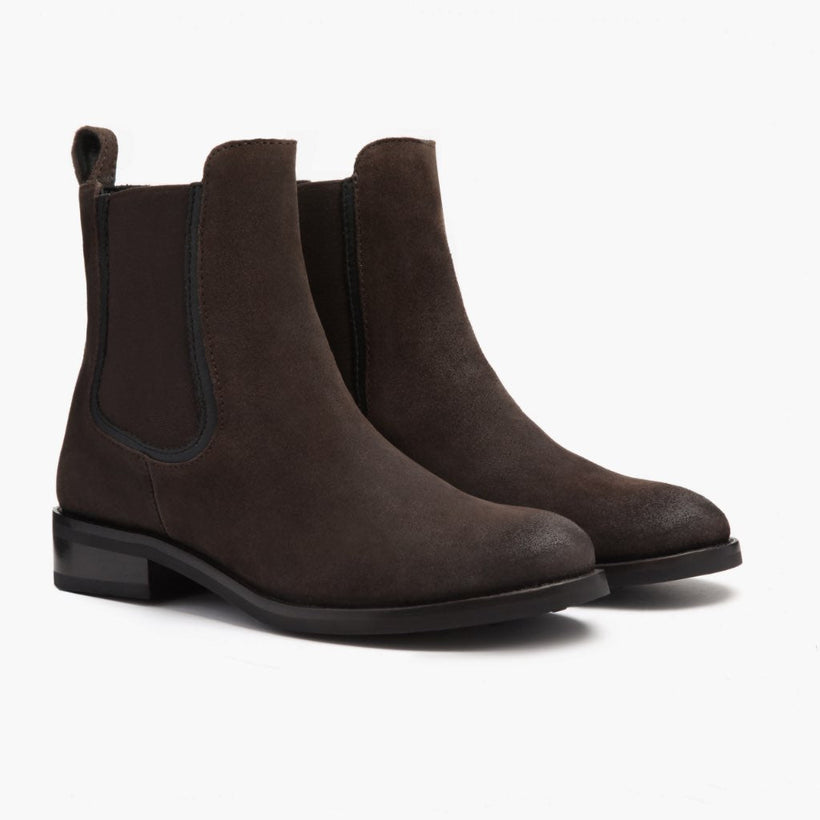 Duchess ダークブラウン Suede レザーブーツ レディース