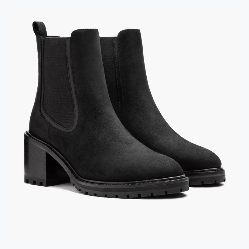 Knockout ブラック Matte Leather Boots レディース