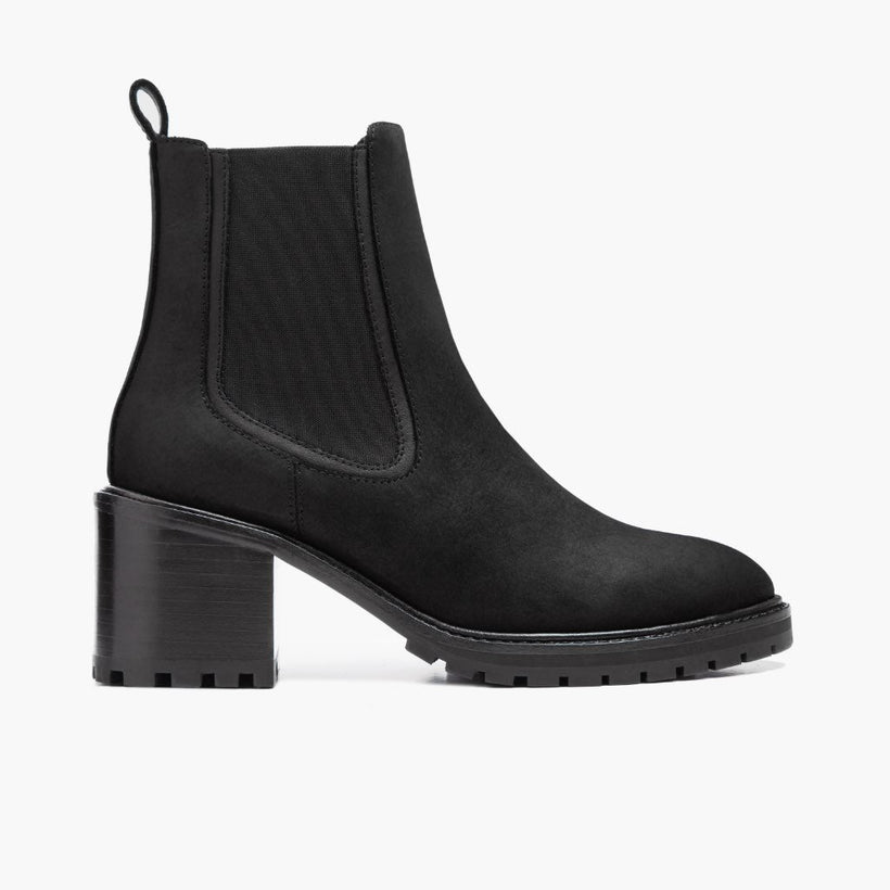 Knockout ブラック Matte Leather Boots レディース
