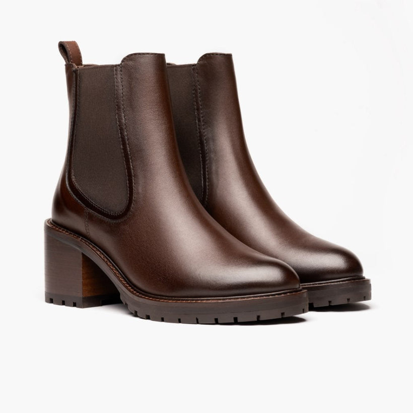 Knockout Chocolate Leather Boots レディース