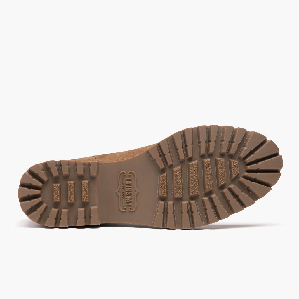 High-Traction Rubber Outsole & Lug Tread Pattern on Legend Pebble レザーブーツ レディース