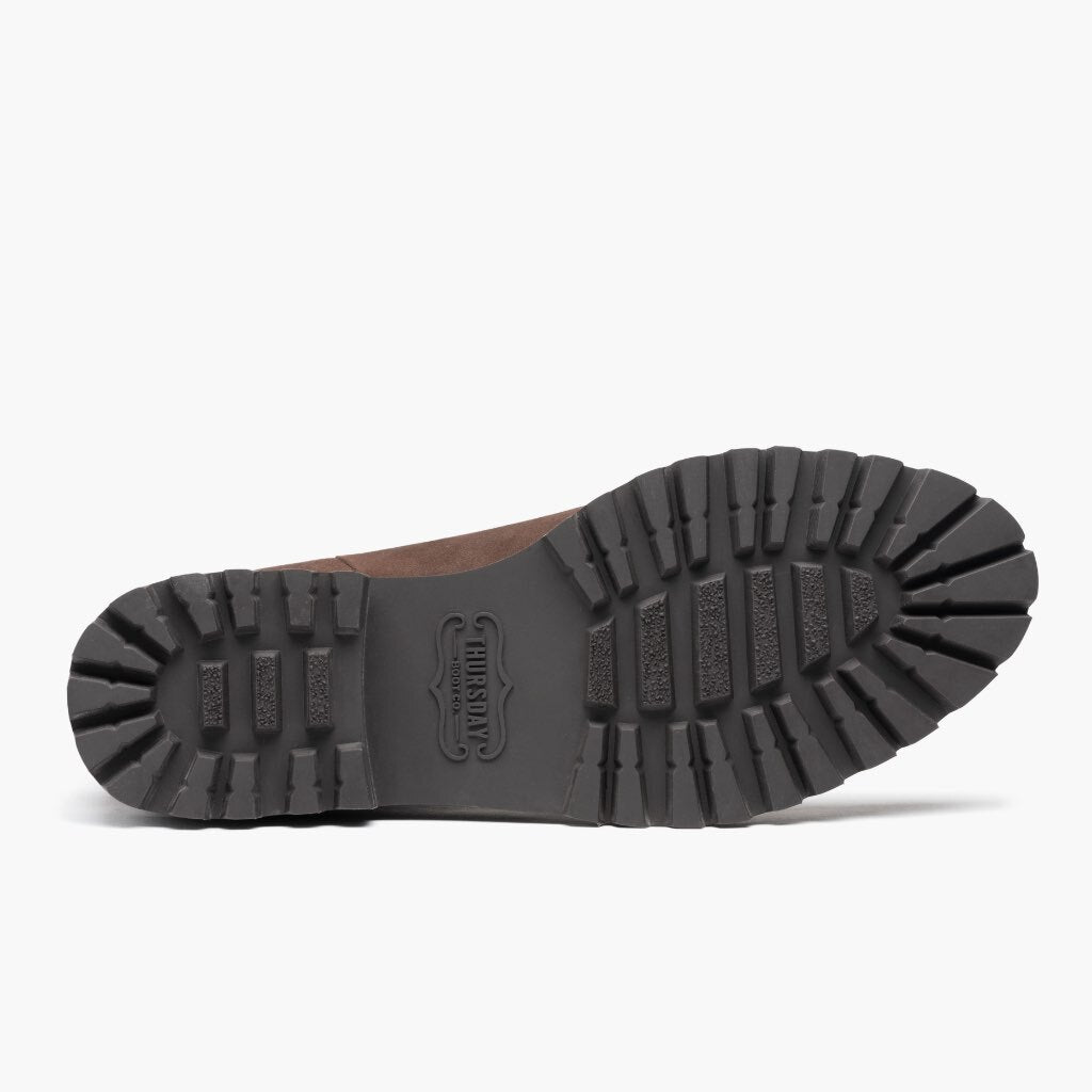 High-Traction Rubber Outsole & Lug Tread Pattern on Legend Truffle レザーブーツ レディース