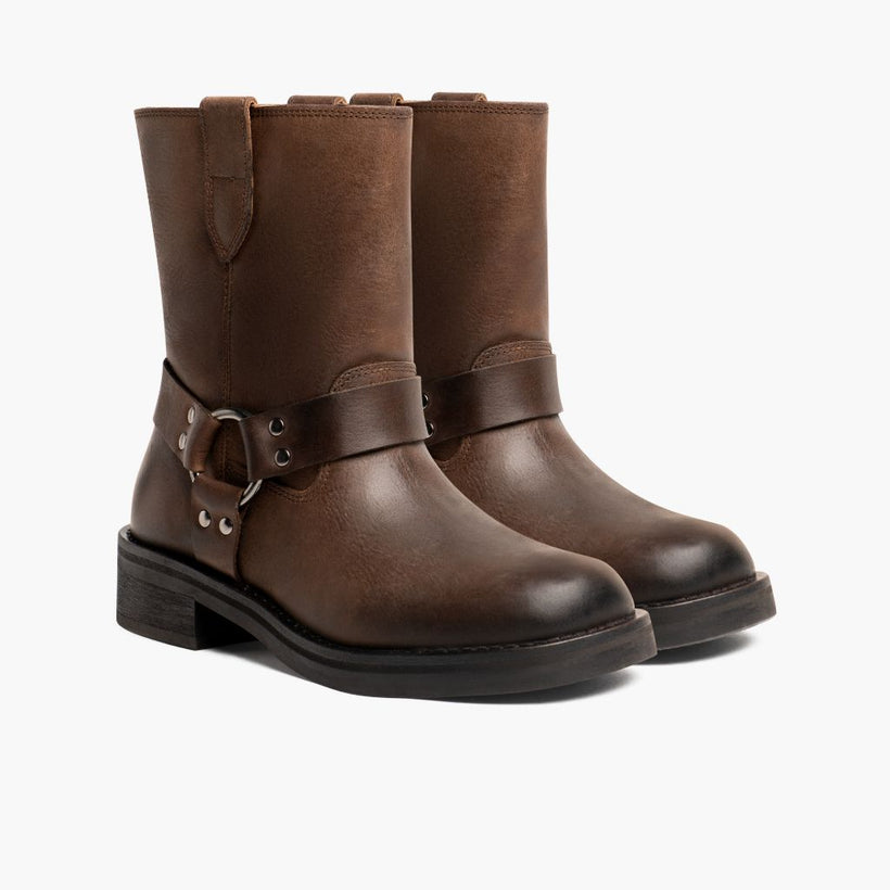 Outlaw Light Tobacco Leather Boots レディース