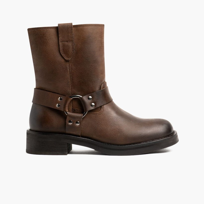 Outlaw Light Tobacco Leather Boots レディース