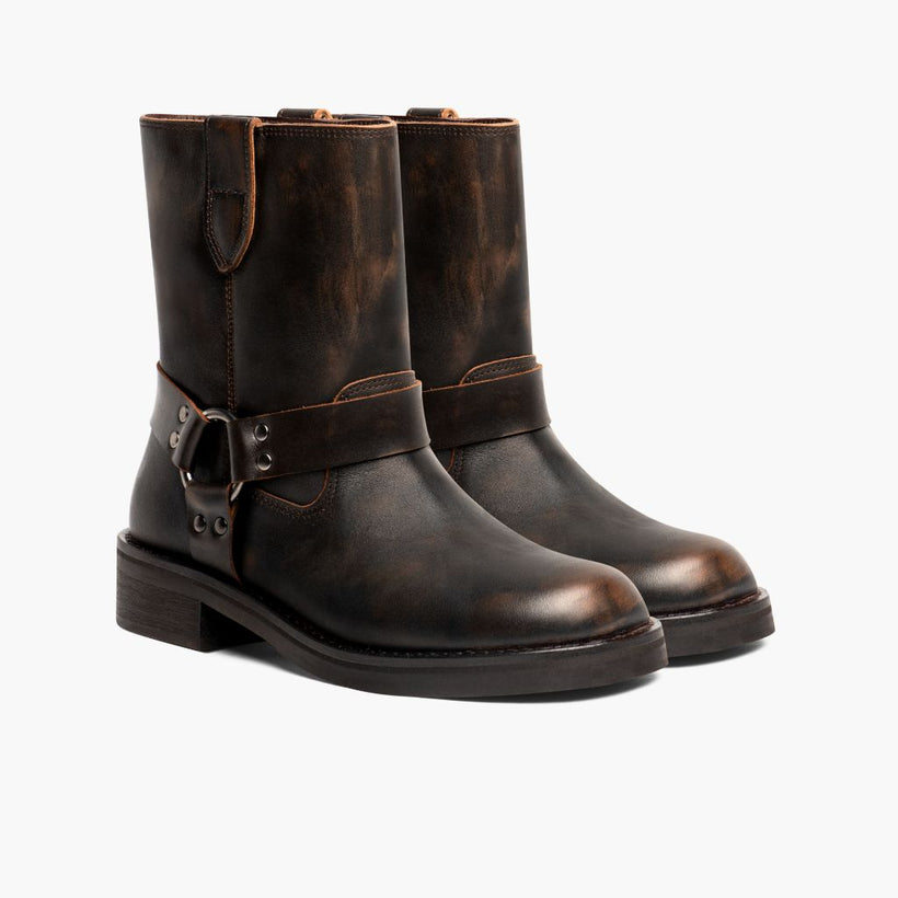 Outlaw Vintage ブラウン Leather Boots レディース