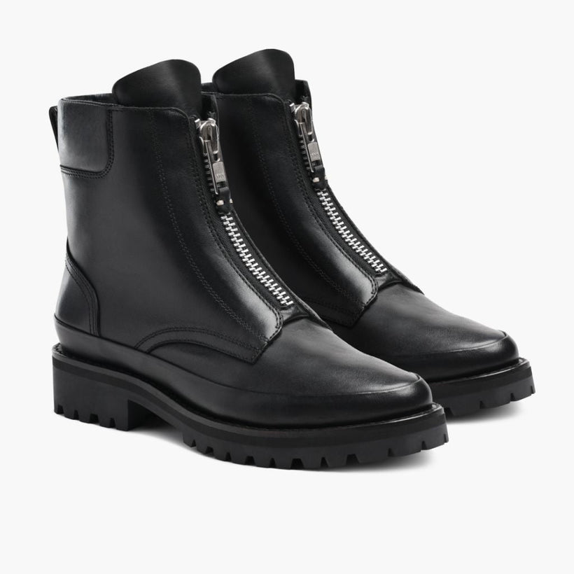 Ryder ブラック Leather Boots レディース