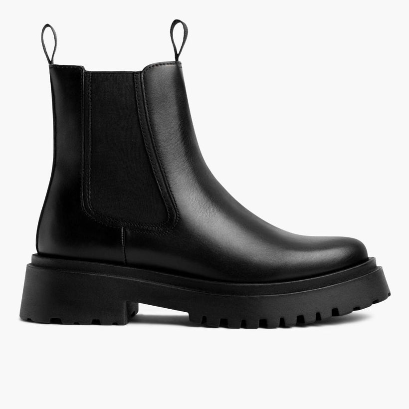 Legend Platform ブラック Leather Boots レディース