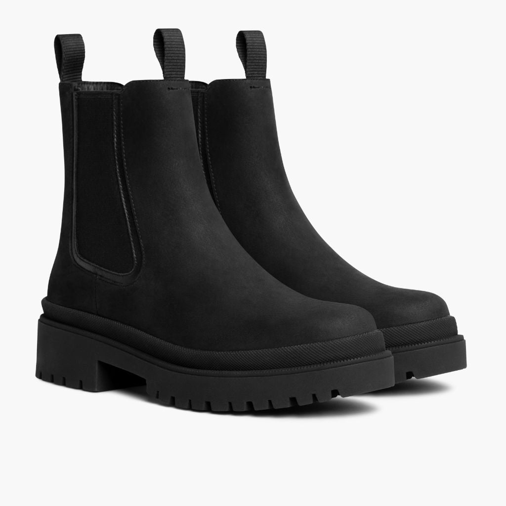 Black Full-Grain leather Boots - グッドイヤーウェルト製法とつま先トウボックスのディテール