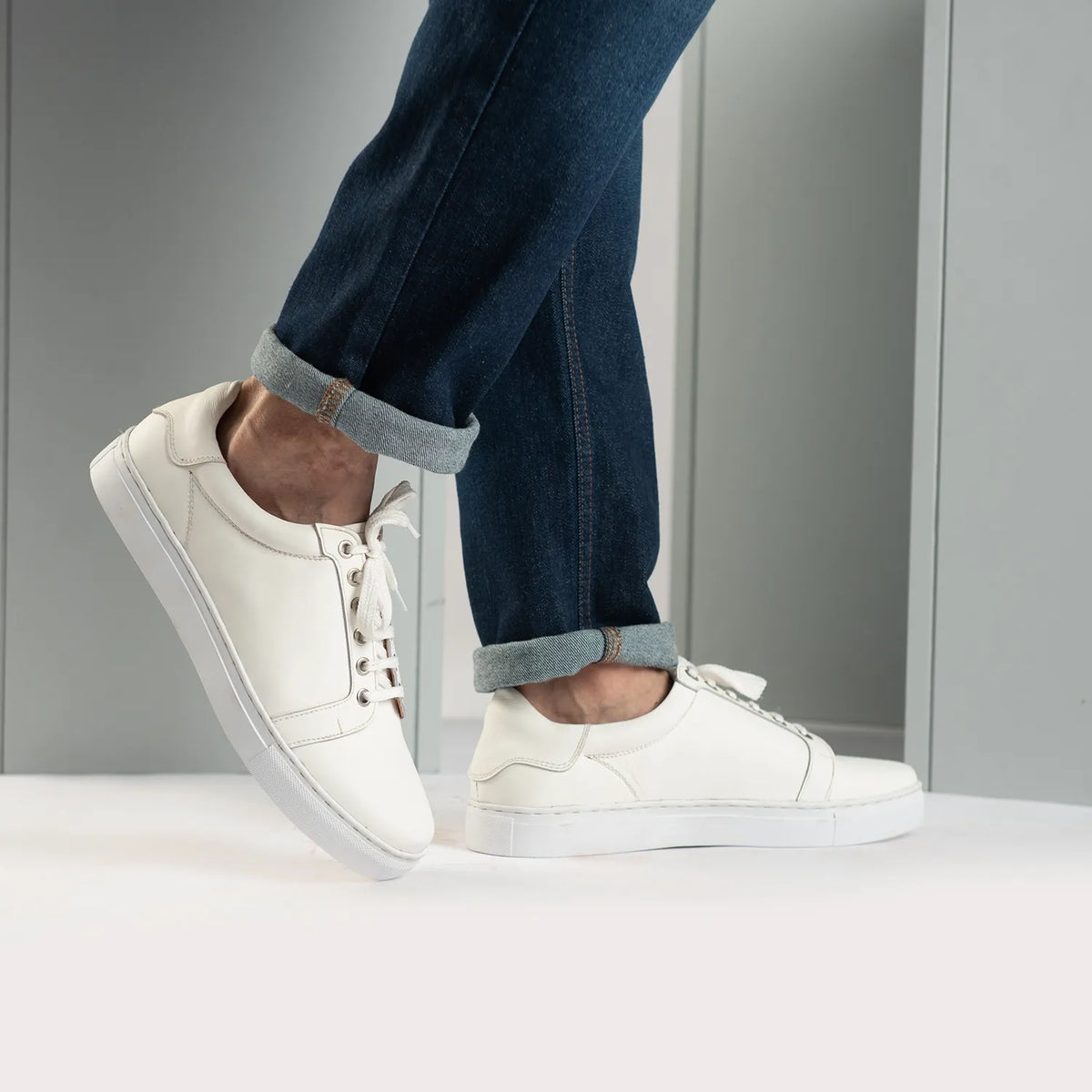 Orlaven Carter Runn ホワイト レザースニーカー メンズ footwear image 10