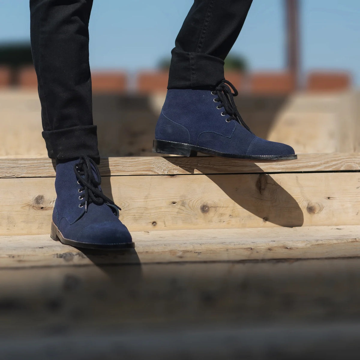 Orlaven Knight Derby Midnight ブルー Suede レザーブーツ メンズ footwear image 10
