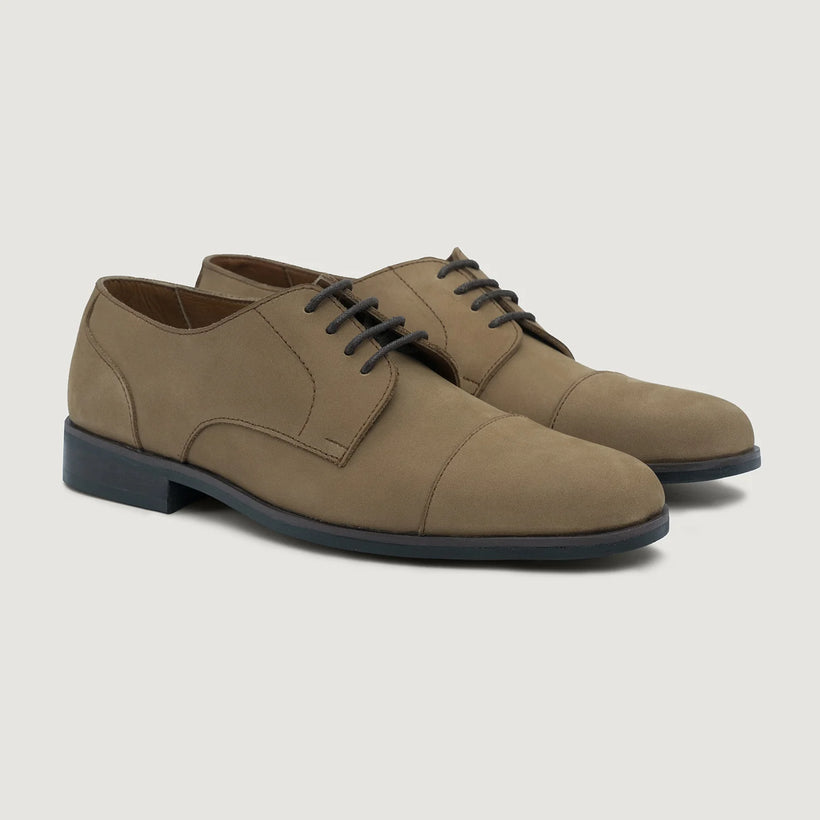 Attorney Derby ブラウン Nubuck Leather Shoes - StudGuard メンズ