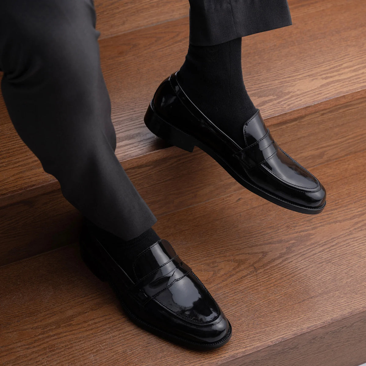 Orlaven Baxton ブラック Patent レザーローファー メンズ footwear image 10