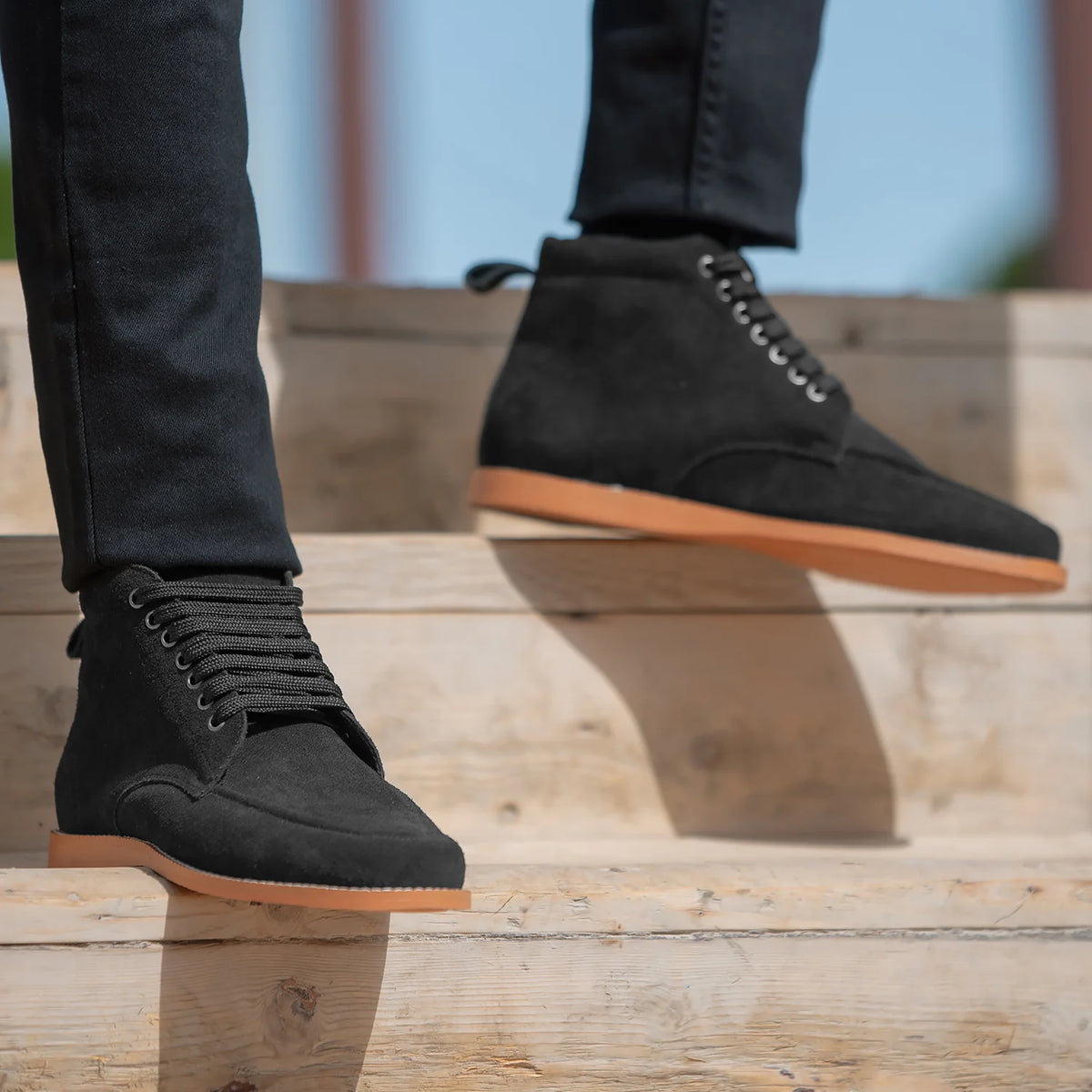 Orlaven Bearman モックトゥ ブラックスエードブーツ メンズ footwear image 10