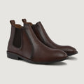 Clarkson Chelsea ブラウン Burnished レザーブーツ - StudGuard メンズ