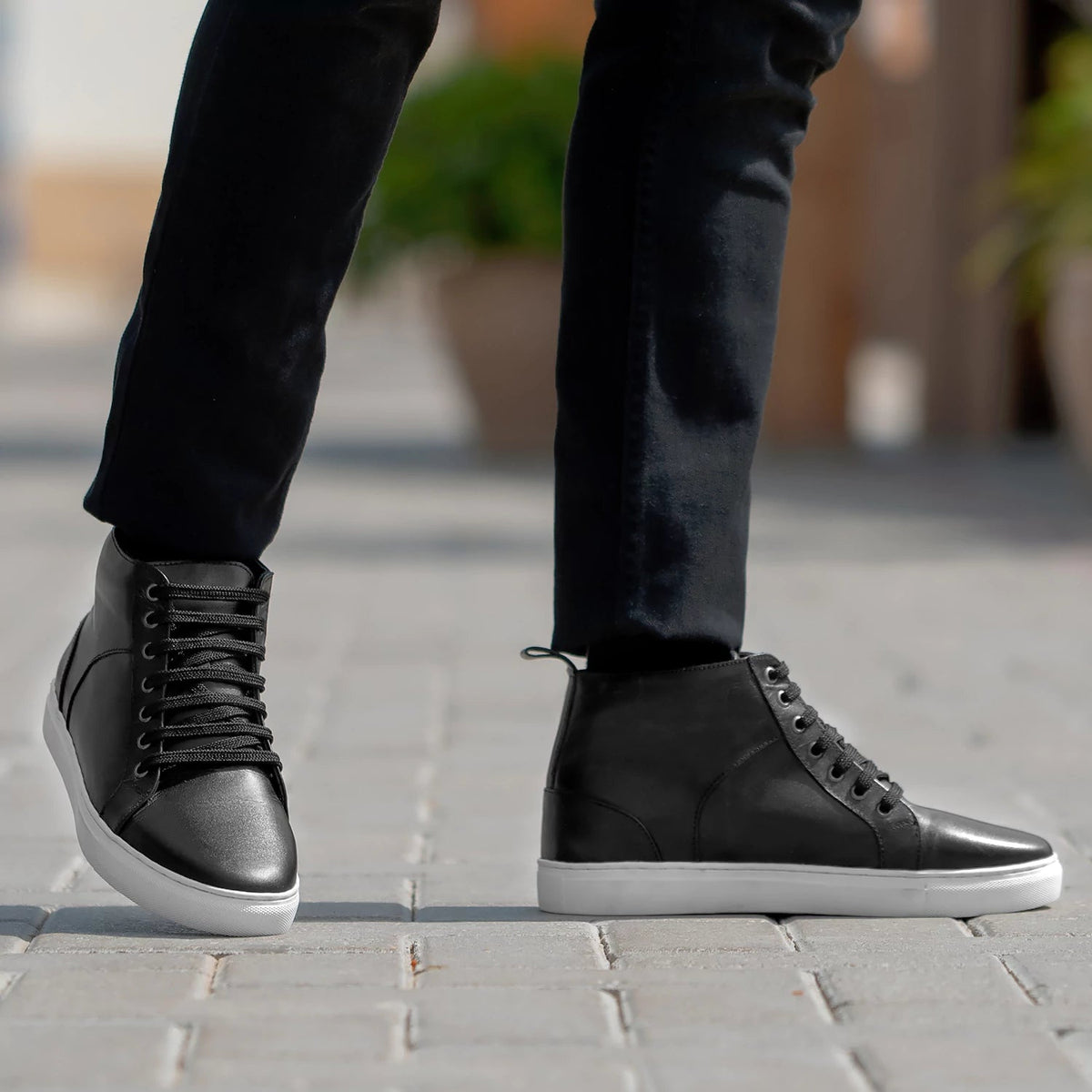 Orlaven Marty High Top ブラック レザースニーカー メンズ footwear image 9