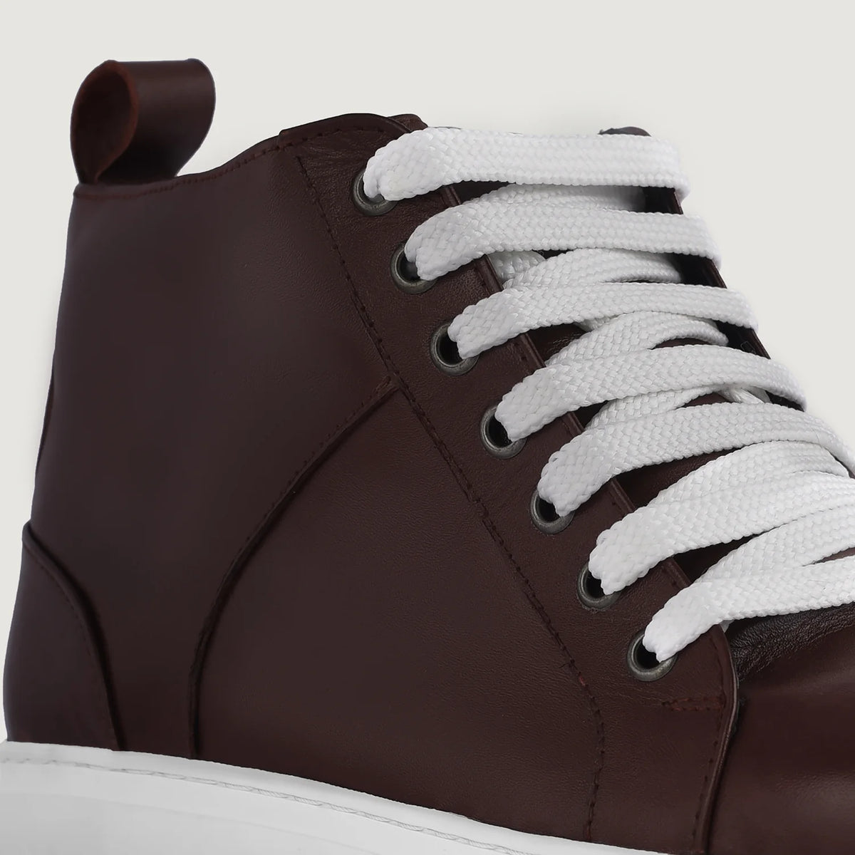 Orlaven Marty High Top マルーン レザースニーカー メンズ footwear image 9
