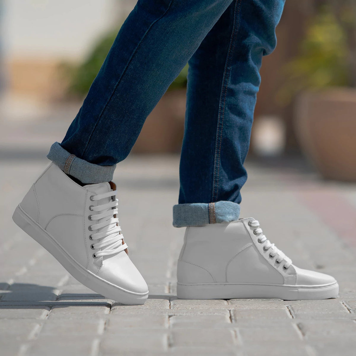 Orlaven Marty High Top ホワイト レザースニーカー メンズ footwear image 9